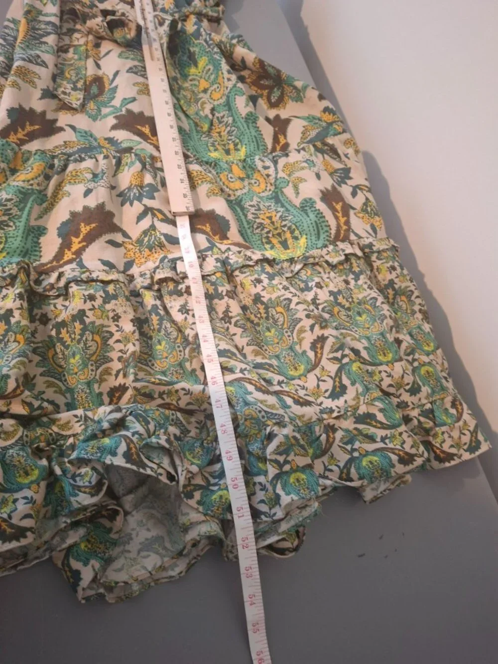 A Loves A Maxi Dress M Paisley Floral Puff Sleeve Boho Cottagecore Belted